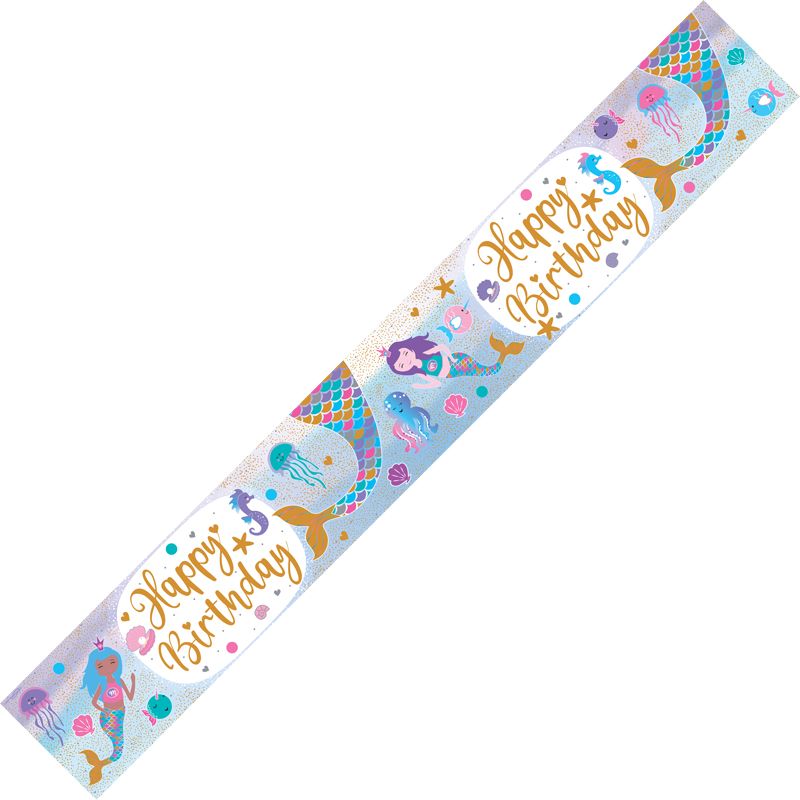 Shimmering Mermaid Birthday Banner